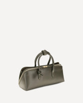 Borsa a Mano Delta in naubuk piccola - VERDE | Base Blu