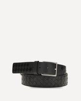 Cintura con Intreccio in pelle - NERO | Base Blu