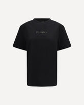 Rhinestone T-shirt - BLACK | Base Blu