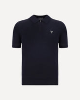 Virgin wool Polo Shirt - BLACK | Base Blu