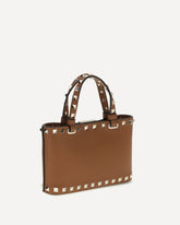 Mini Rockstud shopping Bag - BROWN | Base Blu