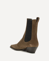 Suede texan Ankle Boots - BROWN | Base Blu