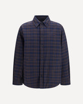 Oversized padded flannel Shirt - BLUE | Base Blu