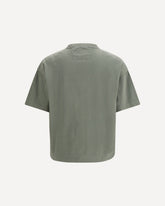 20/1 Jersey Short Sleeve Boxy Logo T-Shirt - GREEN | Base Blu