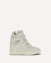 Wedge leather Sneakers IM3-GZ - CREAM | Base Blu