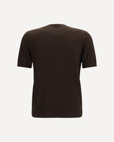 Short-sleeve cotton T-shirt - BROWN | Base Blu