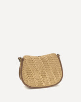 Raffia crochet Pony Shoulder Bag - BEIGE | Base Blu