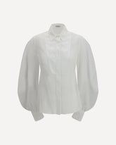 Lantern sleeve Blouse - WHITE | Base Blu
