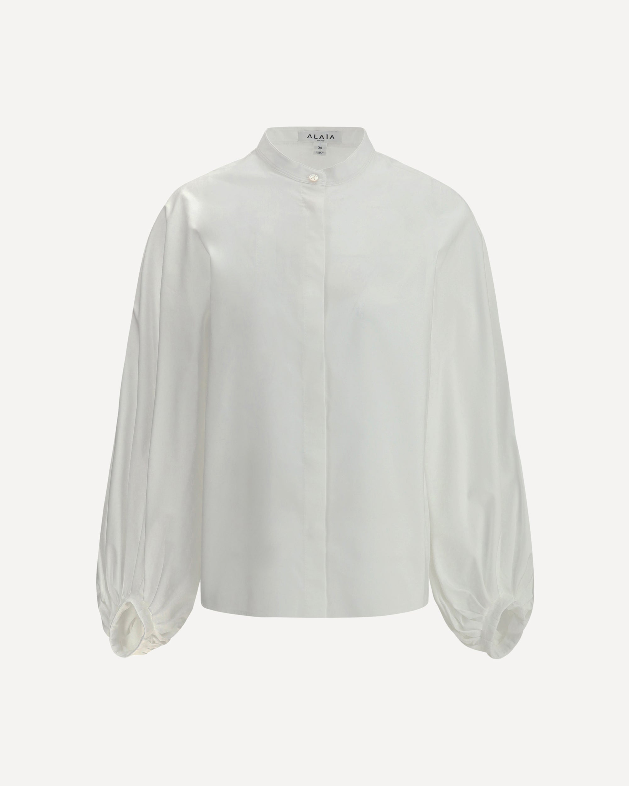 ALAIA ホワイト 長袖シャツ ALAÏA Balloon Shirt WHITE | Base Blu