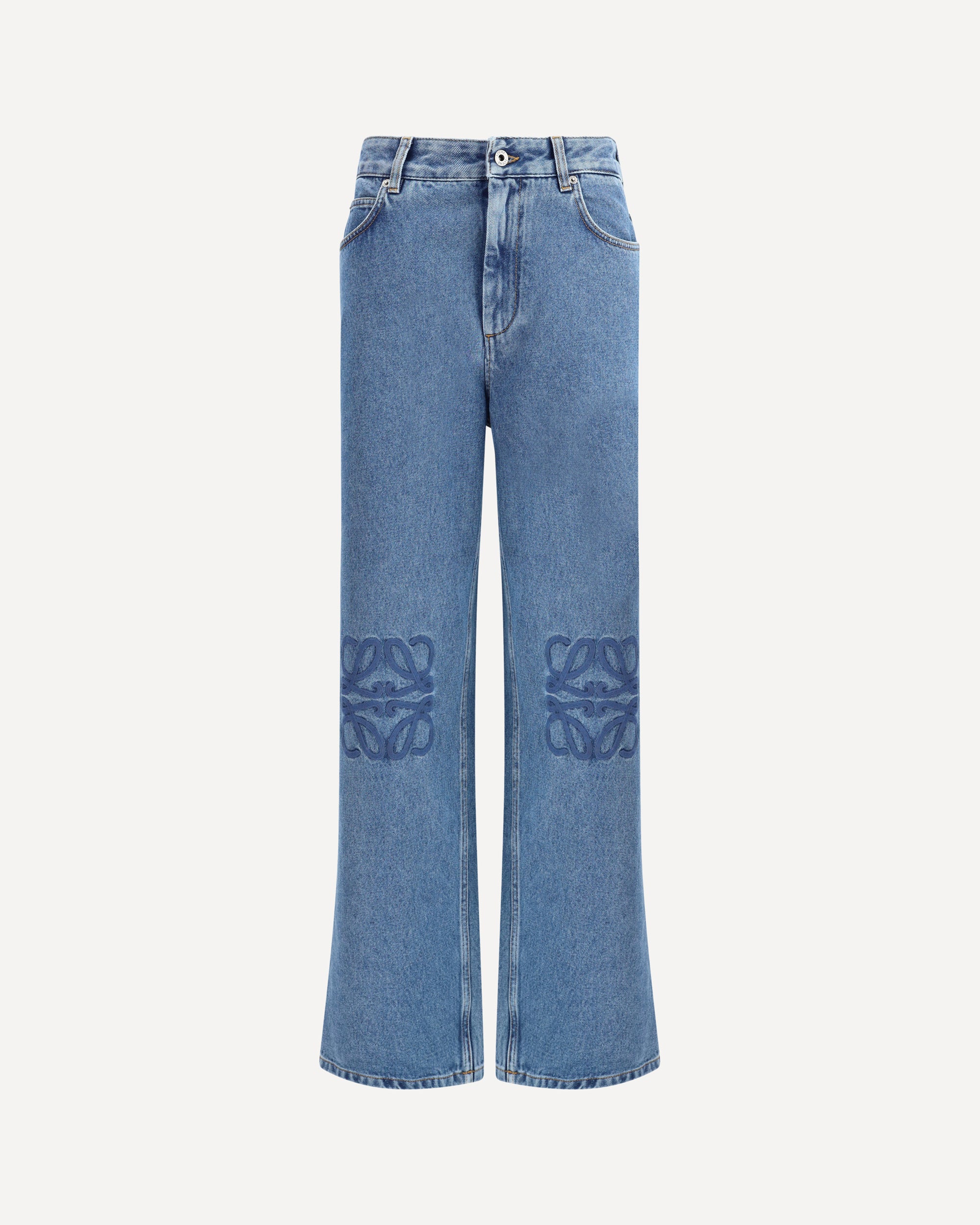 LOEWE Anagram baggy jeans in washed medium-weight cotton denim 