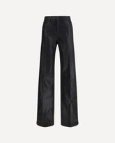 Clayton Coated wide leg Jeans - BLACK | Base Blu