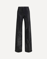 Clayton Coated wide leg Jeans - BLACK | Base Blu