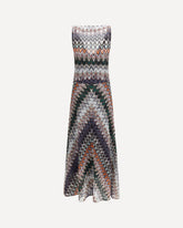 Abito senza maniche con iconica lavorazione chevron - MULTICOLORE | Base Blu