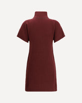 English rib knit Dress in virgin wool cashmere and silk - BORDEAUX | Base Blu