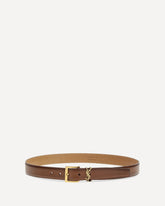 Cassandre Belt smooth leather - BROWN | Base Blu