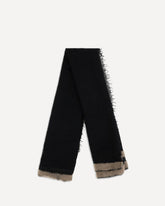 Gran Soufflé semi-felted Scarf - BLACK | Base Blu
