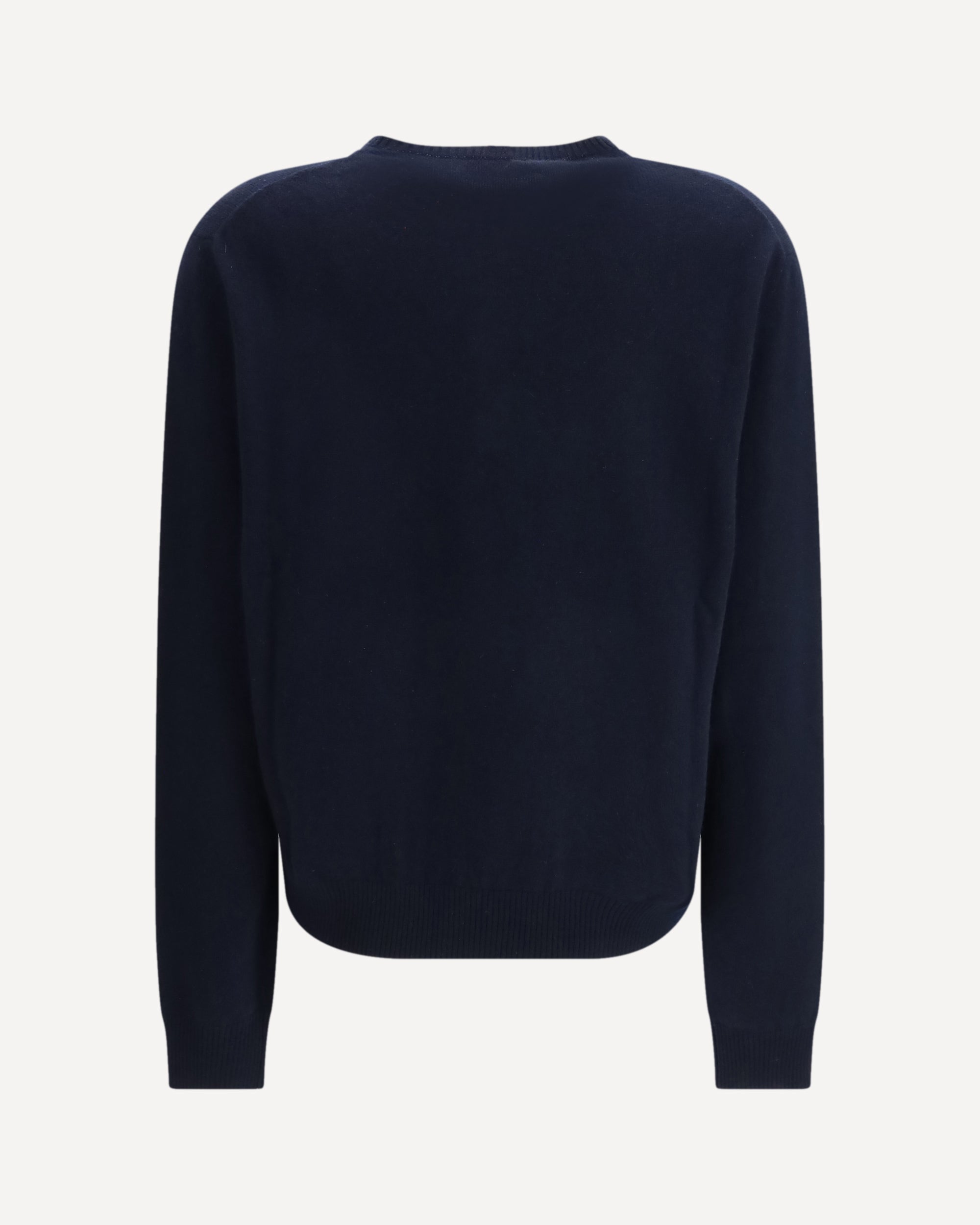 miu miu ネイビー リブニット 長袖S MIU MIU Cashmere serafino Sweater BLUE | Base Blu