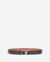 Reversible Gancini Belt - BROWN | Base Blu