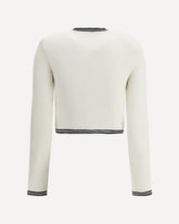 Knit Jacket - WHITE | Base Blu