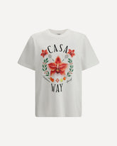 Casa Way Orchid Logo Short Sleeve T-Shirt - WHITE | Base Blu