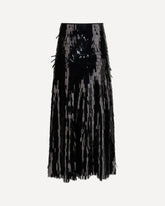 Sequin midi Skirt - BLACK | Base Blu