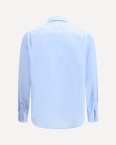 Classic cotton Shirt with embroidered Anagram logo - LIGHT BLUE | Base Blu