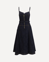 Denim flared midi Dress - BLUE | Base Blu