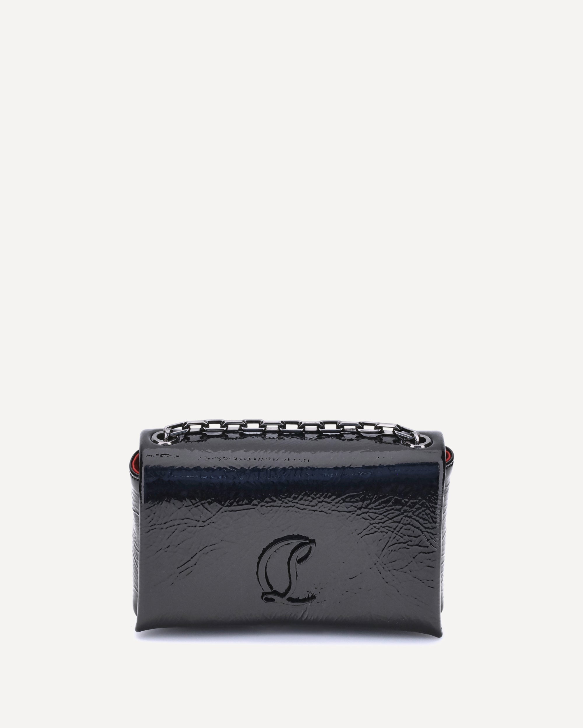 CHRISTIAN LOUBOUTIN Patent leather Shoulder Bag BLACK | Base Blu
