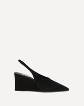 Cube wedge slingback Pump - BLACK | Base Blu