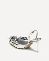 Cadeau Silver Wrapped Leather Pumps - ARGENTO | Base Blu