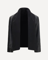 Giacca sciarpa in pelle - NERO | Base Blu