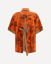 Monkey Dance silk Shirt - ORANGE | Base Blu