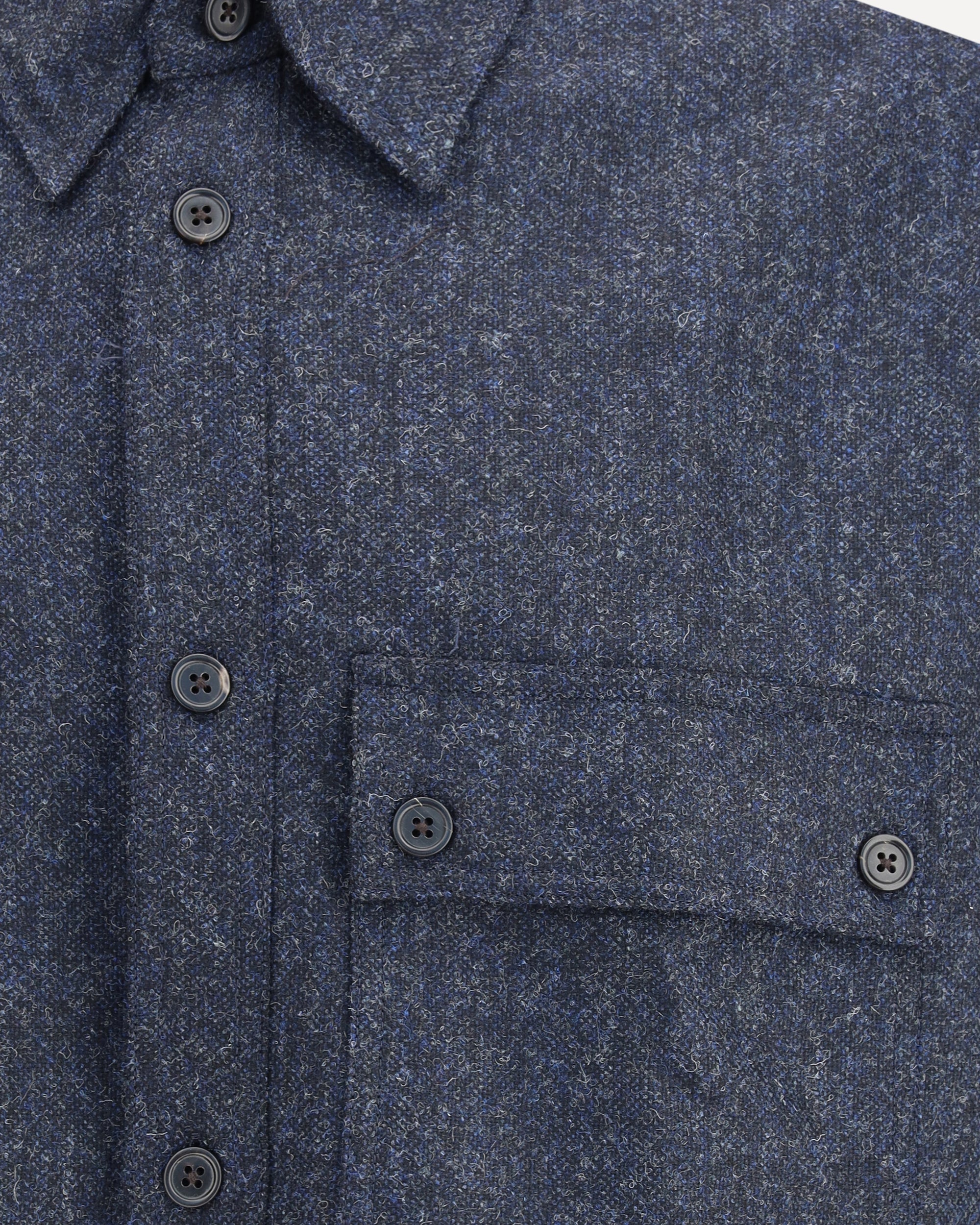 THOM BROWNE Wool Oversized Shirt BLUE | Base Blu THOM BROWNE Wool Oversized Shirt BLUE | Base Blu