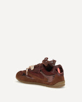 Yulia Sneakers in suede with nylon inserts - BORDEAUX | Base Blu