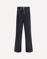 Pantaloni in Lana gessata - GRIGIO | Base Blu
