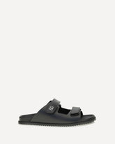Calfskin leather Sandals - BLACK | Base Blu