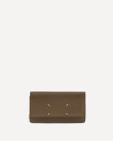 Grained leather Wallet - BROWN | Base Blu