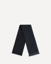 Sciarpa in lana con ricamo GG Supreme - NERO | Base Blu