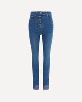 Fitted Jeans with lace details - LIGHT BLUE | Base Blu