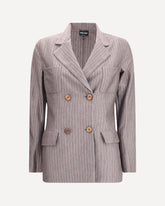 Double-breasted Blazer - BROWN | Base Blu