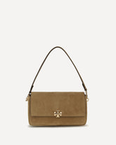 Borsa a Spalla Charlie mini in camoscio - BEIGE | Base Blu
