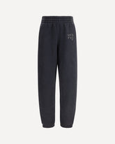 Sweatpants with raised glitter logo detailing - BLACK | Base Blu