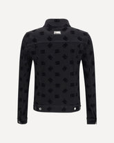 Giacca in Denim Jacquard-Logo - NERO | Base Blu