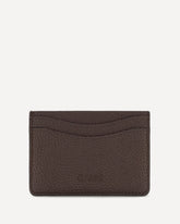 Textured faux leather Card Holder - BROWN | Base Blu