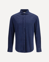 Linen and cotton knit Shirt - BLUE | Base Blu