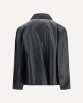 Giacca sciarpa in pelle - NERO | Base Blu