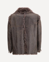 Exploder Shearling Jacket - BROWN | Base Blu