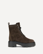 T Ankle Boots with grooved lug sole - BROWN | Base Blu