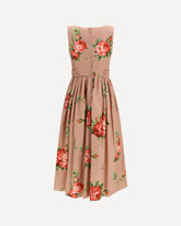 Cotton Dress with rose bouquet print - MULTICOLOUR | Base Blu