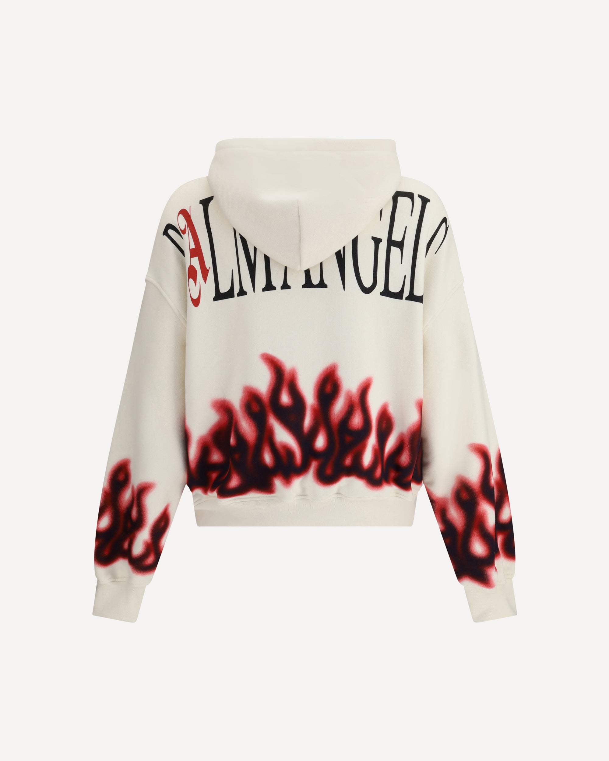 PALM ANGELS Flames Hoodie MULTICOLOUR Base Blu